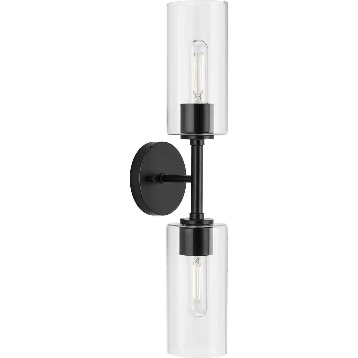 PROGRESS LIGHTING P710115-31M Matte Black Cofield Collection Two-Light Matte Black Transitional Wall Bracket
