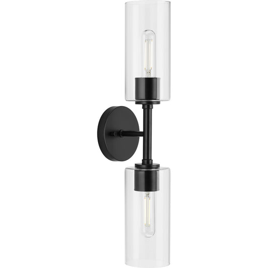PROGRESS LIGHTING P710115-31M Matte Black Cofield Collection Two-Light Matte Black Transitional Wall Bracket