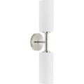 PROGRESS LIGHTING P710116-009 Brushed Nickel Cofield Collection Two-Light Brushed Nickel Transitional Wall Bracket