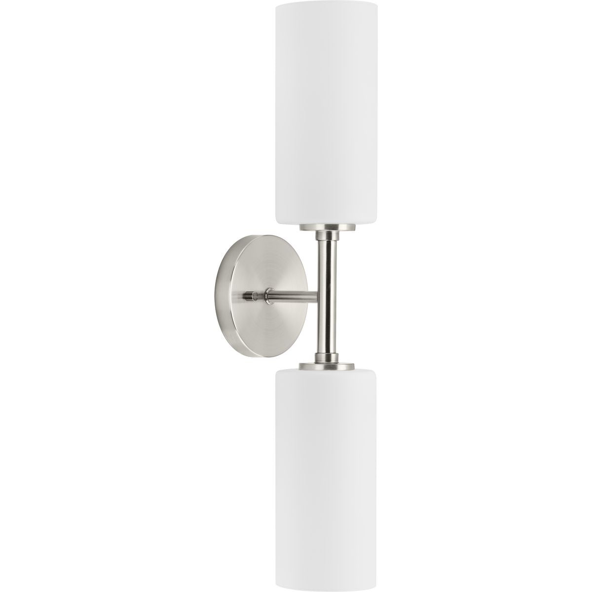 PROGRESS LIGHTING P710116-009 Brushed Nickel Cofield Collection Two-Light Brushed Nickel Transitional Wall Bracket