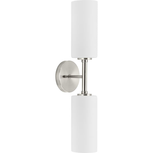 PROGRESS LIGHTING P710116-009 Brushed Nickel Cofield Collection Two-Light Brushed Nickel Transitional Wall Bracket