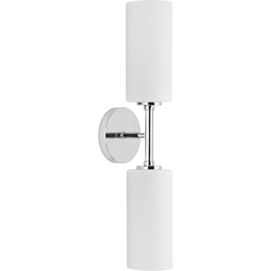 PROGRESS LIGHTING P710116-015 Polished Chrome Cofield Collection Two-Light Polished Chrome Wall Bracket