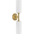 PROGRESS LIGHTING P710116-163 Vintage Brass Cofield Collection Two-Light Vintage Brass Transitional Wall Bracket
