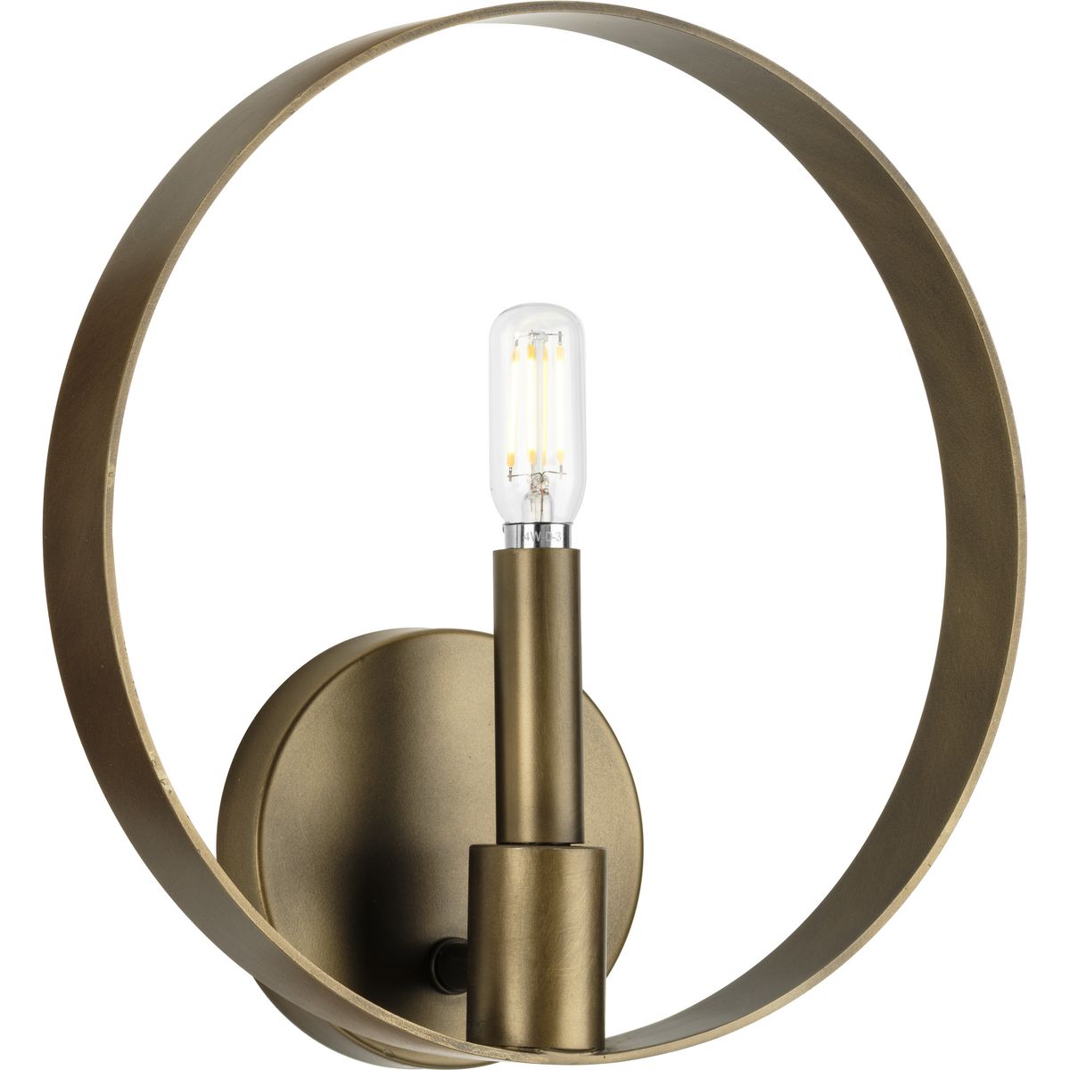 PROGRESS LIGHTING P710117-196 Aged Bronze Breckenridge Collection One-Light Aged Bronze Rustic Farmhouse Wall Bracket with