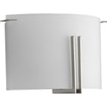 PROGRESS LIGHTING P710118-009 Brushed Nickel Modern Glass Sconce Two-Light Brushed Nickel Wall Sconce