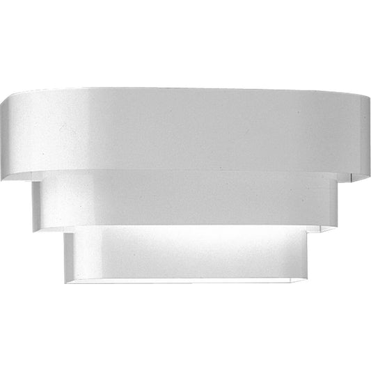 PROGRESS LIGHTING P7103-30 White Louvered Sconce 7" One-Light White Modern Wall Light