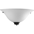 PROGRESS LIGHTING P7153-31W Matte Black One-Light Modern Farmhouse Matte Black Etched Opal Glass Wall Sconce