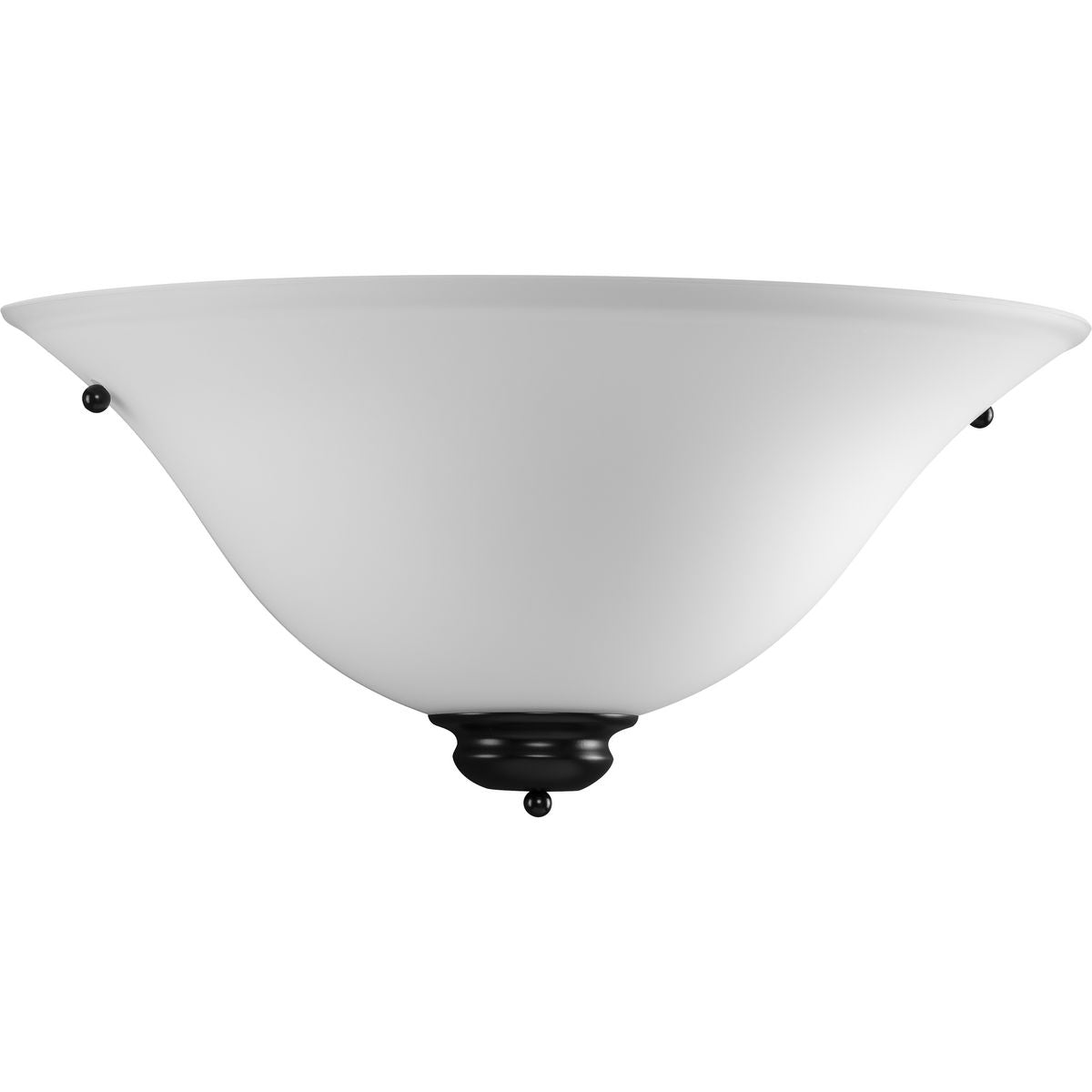 PROGRESS LIGHTING P7153-31W Matte Black One-Light Modern Farmhouse Matte Black Etched Opal Glass Wall Sconce