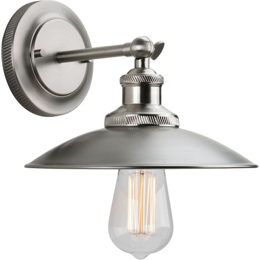 PROGRESS LIGHTING P7156-81 Antique Nickel Archives Collection One-Light Adjustable Swivel Wall Sconce