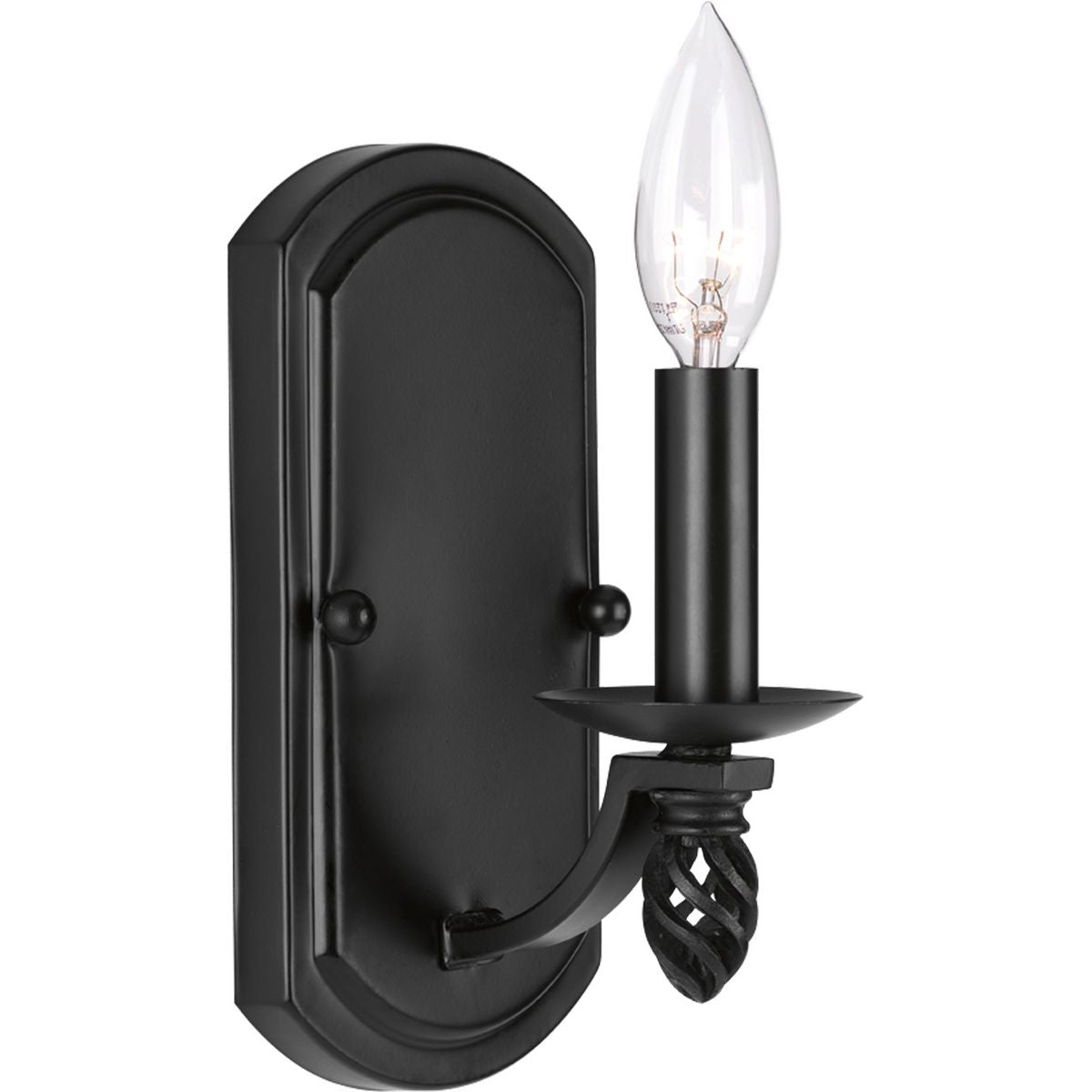 PROGRESS LIGHTING P7158-31 Matte Black Greyson Collection One-Light Wall Sconce