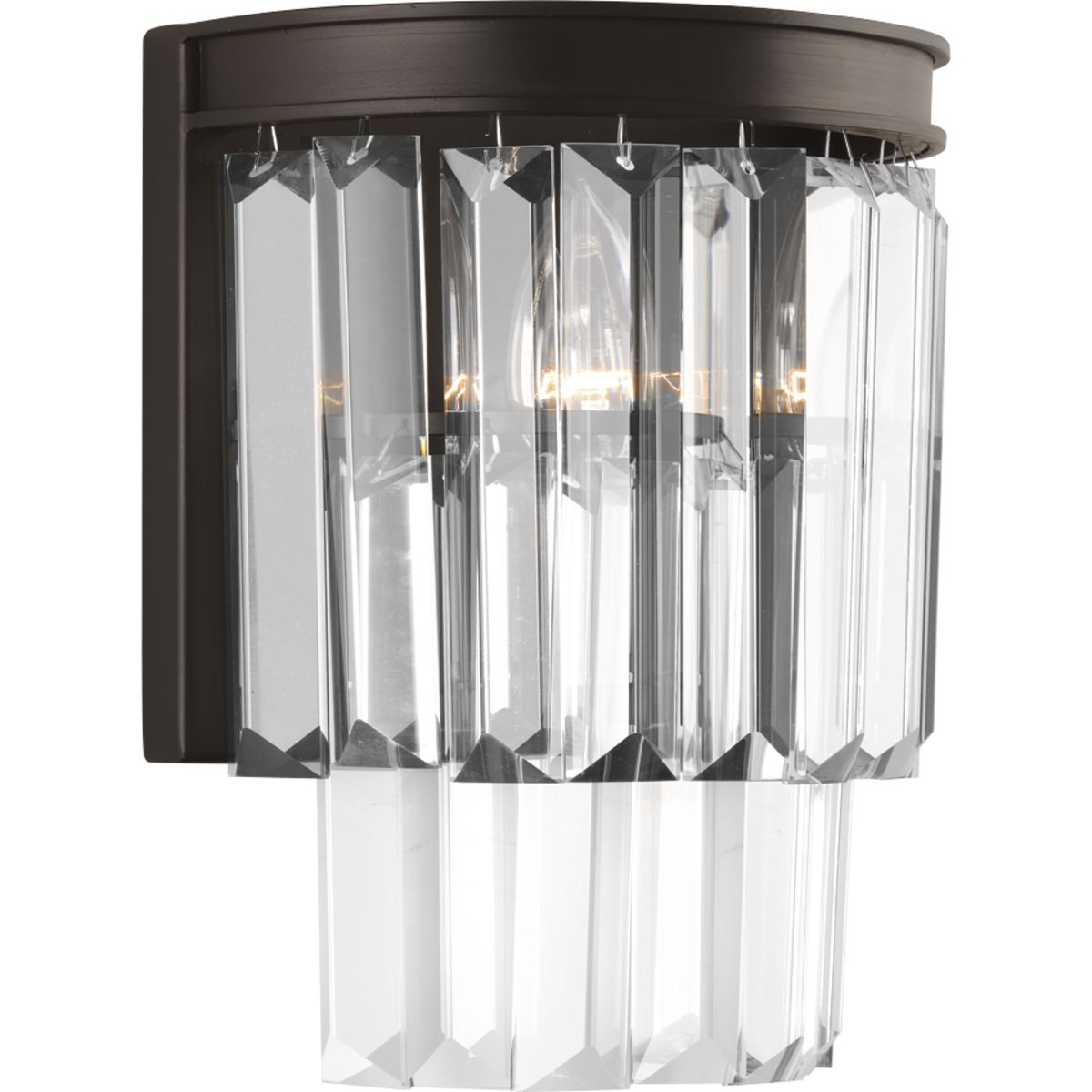 PROGRESS LIGHTING P7198-20 Antique Bronze Glimmer Collection Two-Light Wall Sconce