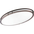 PROGRESS LIGHTING P7251-17430K9 Urban Bronze One-Light 18" LED Oval Flush Mount