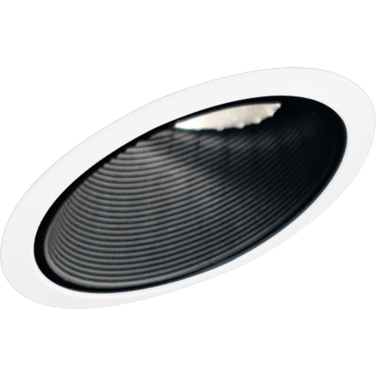 PROGRESS LIGHTING P8004-31 Black 6" Sloped Ceiling Baffle Trim for 6" Housing (P645)