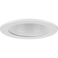 PROGRESS LIGHTING P804000-028 Satin White 4" Satin White Recessed Step Baffle Trim for 4" Housing (P804N series)