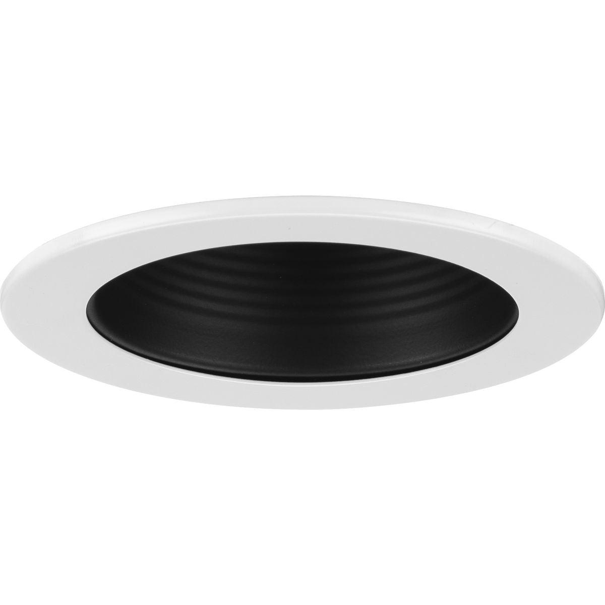 PROGRESS LIGHTING P804000-031 Black 4" Black Recessed Step Baffle Trim for 4" Housing (P804N series)