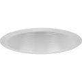 PROGRESS LIGHTING P806000-028 Satin White 6" Satin White Recessed Step Baffle Trim for 6" Housing (P806N series)