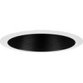 PROGRESS LIGHTING P806000-031 Black 6" Black Recessed Step Baffle Trim for 6" Housing (P806N series)
