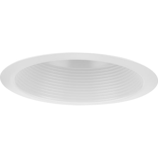 PROGRESS LIGHTING P806006-028 Satin White 6" Satin White Recessed Step Baffle Trim for 6" Shallow Housing (P806S Series)