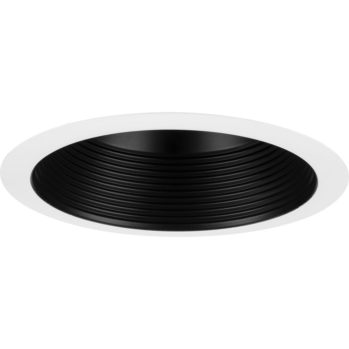 PROGRESS LIGHTING P806006-031 Black 6" Black Recessed Step Baffle Trim for 6" Shallow Housing (P806S Series)