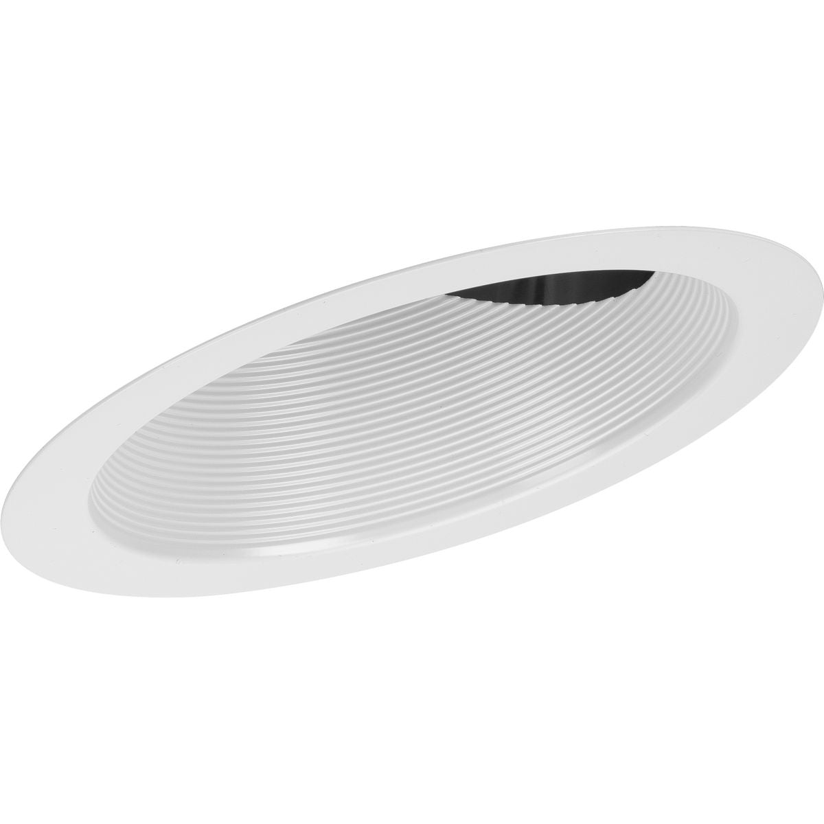 PROGRESS LIGHTING P806008-028 Satin White 6" Satin White Recessed Sloped Ceiling Step Baffle Trim for 6" Housing (P605A Series)