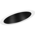 PROGRESS LIGHTING P806008-031 Black 6" Black Recessed Sloped Ceiling Step Baffle Trim for 6" Housing (P605A Series)