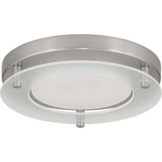 PROGRESS LIGHTING P8147-09-30K Brushed Nickel One-Light 7-1/4" LED Decorative Flush Mount