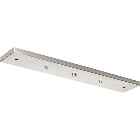 PROGRESS LIGHTING P8404-09 Brushed Nickel Canopy Kit 23-1/4" Length for Up to 3 Pendants
