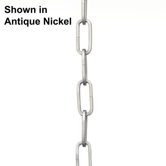 PROGRESS LIGHTING P8755-30 Gloss White 48-inch 9-gauge Gloss White Square Profile Accessory Chain