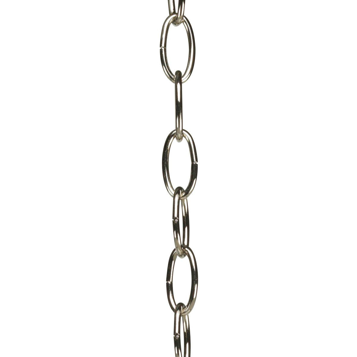 PROGRESS LIGHTING P8757-104 Polished Nickel Accessory Chain - 10' of 9 Gauge Chain in Polished Nickel