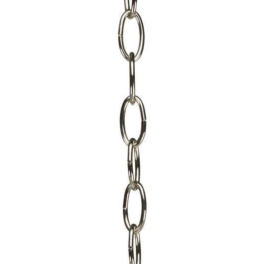 PROGRESS LIGHTING P8757-104 Polished Nickel Accessory Chain - 10' of 9 Gauge Chain in Polished Nickel