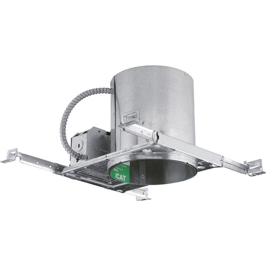 PROGRESS LIGHTING P87-ATQC Unfinished 6" Incandescent New Construction Air-Tight IC & Non-IC Housing with Quick Connects