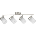 PROGRESS LIGHTING P900012-009 Brushed Nickel Ridgecrest Collection Brushed Nickel Four-Head Multi-Directional Track