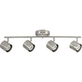 PROGRESS LIGHTING P900014-009 Brushed Nickel Kitson Collection Brushed Nickel Four-Head Multi-Directional Track
