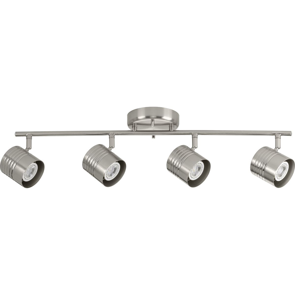 PROGRESS LIGHTING P900014-009 Brushed Nickel Kitson Collection Brushed Nickel Four-Head Multi-Directional Track