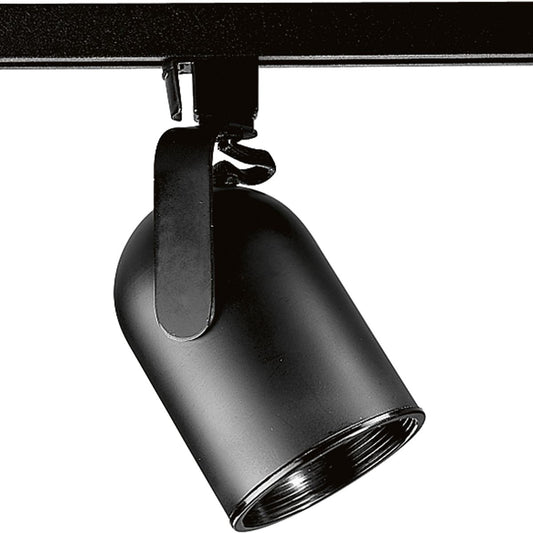 PROGRESS LIGHTING P9203-31 Black Alpha Trak Collection Round Back Universal Track Head