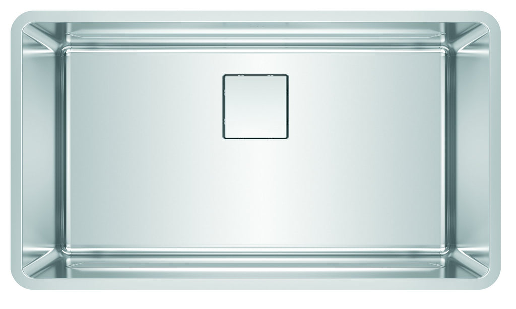FRANKE PTX110-31-WKC Pescara 32.5-in. x 18.5-in. 18 Gauge Stainless Steel Undermount Single Bowl Kitchen Sink - PTX110-31 In Pearl