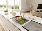 FRANKE PTX110-31-WKC Pescara 32.5-in. x 18.5-in. 18 Gauge Stainless Steel Undermount Single Bowl Kitchen Sink - PTX110-31 In Pearl
