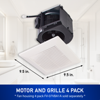 PANASONIC FV-07VBB1 Ecovent Fan Contractor Pack, Motor/Grille Assembly, Pick-A-Flow 70