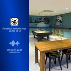 PANASONIC FV-40VQ4 WhisperCeiling® AC, Spot Ventilation Fan, 390 CFM