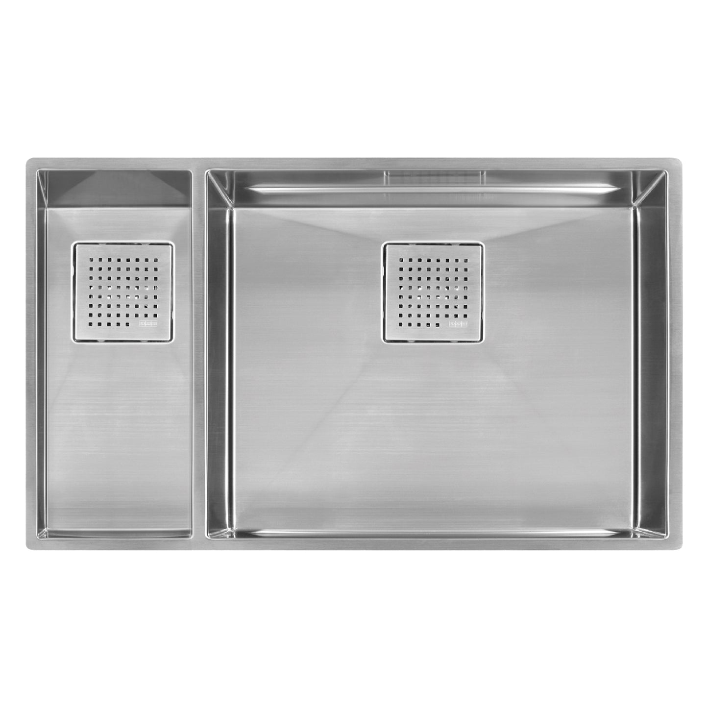 FRANKE PKX160LH Peak 31-in. x 18-in. 16 Gauge Stainless Steel Undermount Double Bowl Kitchen Sink - PKX160LH In Diamond