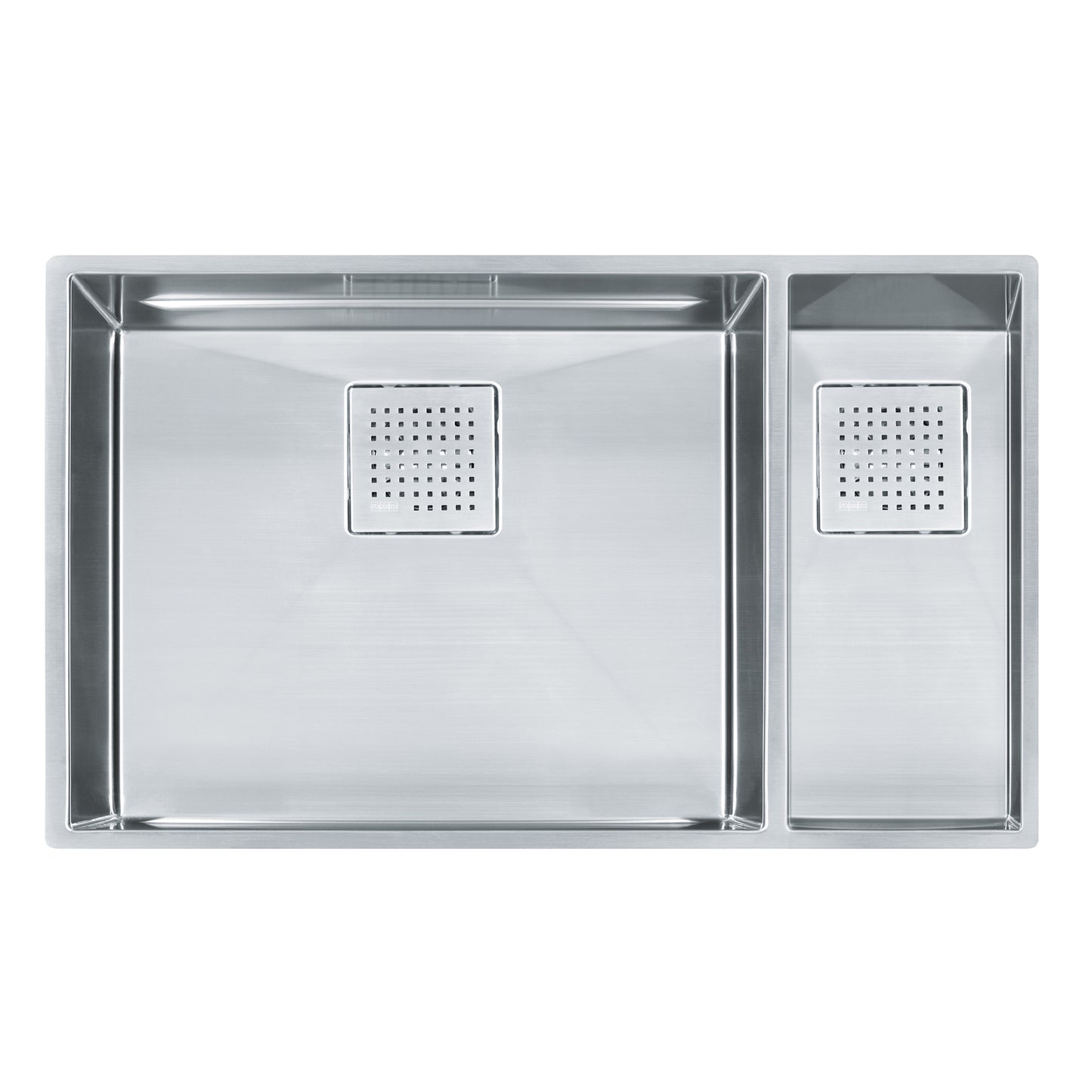 FRANKE PKX160 Peak 31-in. x 18-in. 16 Gauge Stainless Steel Undermount Double Bowl Kitchen Sink - PKX160 In Diamond