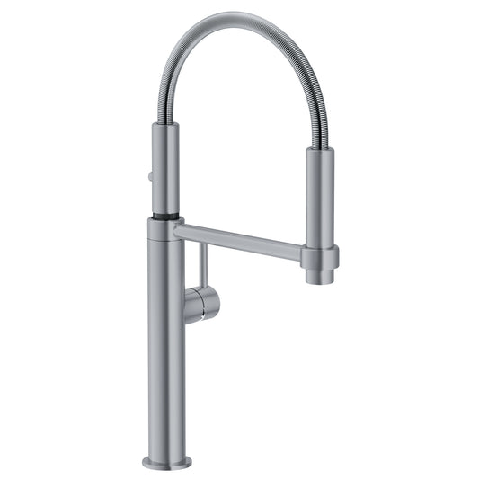 FRANKE PES-360-SNI Pescara 18-inch Single Handle Semi-Pro Kitchen Faucet in Satin Nickel In Satin Nickel