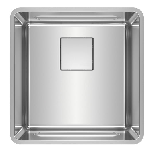 FRANKE PTX110-17 Pescara 18-in. x 18-in. 18 Gauge Stainless Steel Undermount Single Bowl Kitchen Sink - PTX110-17 In Pearl