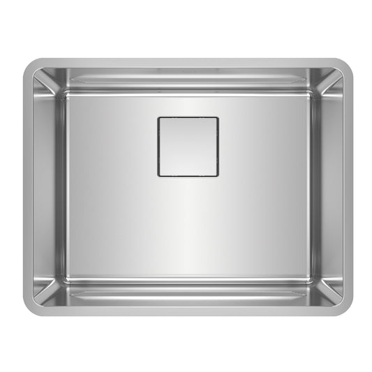 FRANKE PTX110-22 Pescara 23.6-in. x 18.5-in. 18 Gauge Stainless Steel Undermount Single Bowl Kitchen Sink - PTX110-22 In Pearl