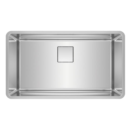 FRANKE PTX110-31 Pescara 32.5-in. x 18.5-in. 18 Gauge Stainless Steel Undermount Single Bowl Kitchen Sink - PTX110-31 In Pearl