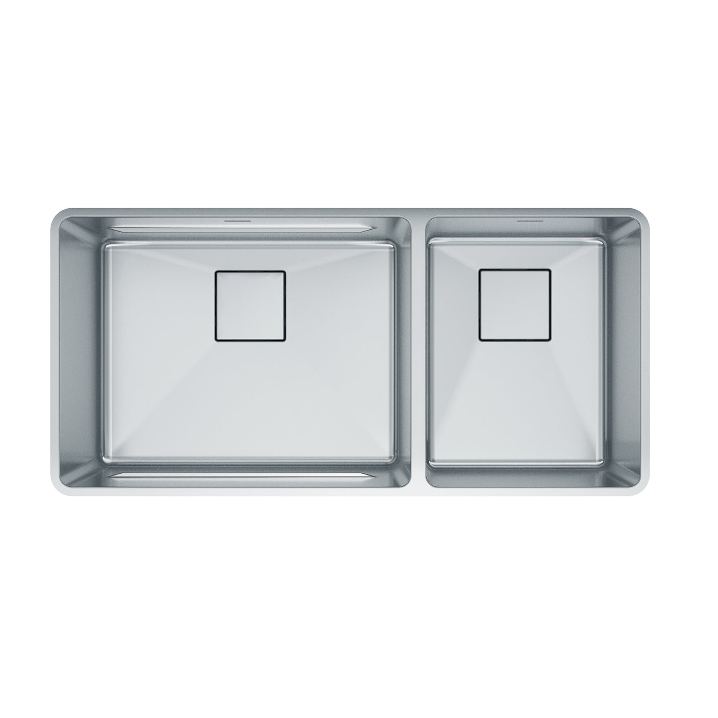 FRANKE PTX160-37 Pescara 38-in. x 18-in. 18 Gauge Stainless Steel Undermount Double Bowl Kitchen Sink - PTX160-37 In Pearl