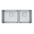 FRANKE PTX160-40 Pescara 41-in. x 18-in. 18 Gauge Stainless Steel Undermount Double Bowl Kitchen Sink - PTX160-40 In Pearl