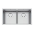 FRANKE PS2X120-16-16 Professional 2.0 35.5-in.. x 19.5-in. 16 Gauge Stainless Steel Undermount Double Bowl Kitchen Sink - PS2X120-16-16 In Diamond