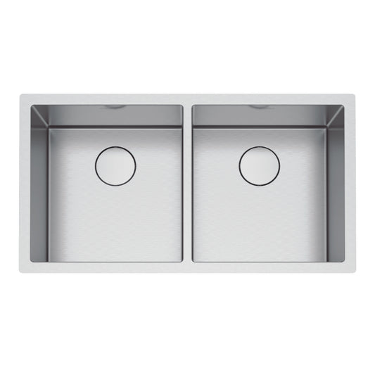 FRANKE PS2X120-16-16 Professional 2.0 35.5-in.. x 19.5-in. 16 Gauge Stainless Steel Undermount Double Bowl Kitchen Sink - PS2X120-16-16 In Diamond