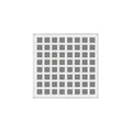 INFINITY DRAIN QD 5-2H MW QD 5 5" x 5" QD 5 Complete Kit with Squares Pattern Decorative Plate in Matte White with Cast Iron Drain Body for Hot Mop, 2" Outlet